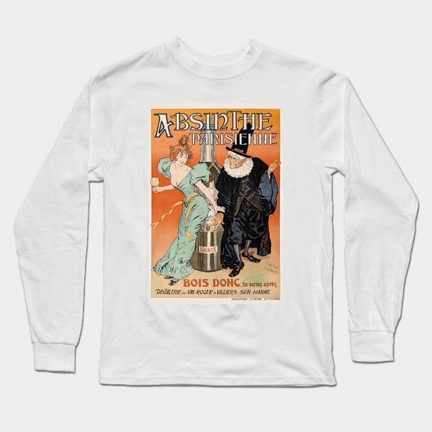 Absinthe Parisienne France Vintage Advertising Poster 1896 Long Sleeve T-Shirt by vintagetreasure